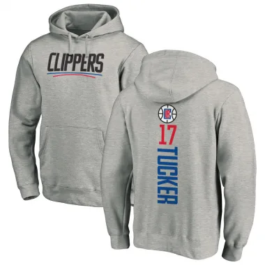 Men's P.J. Tucker Los Angeles Clippers Branded Ash Backer Pullover Hoodie