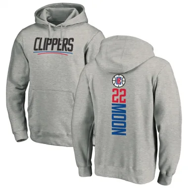 Men's Xavier Moon Los Angeles Clippers Branded Ash Backer Pullover Hoodie